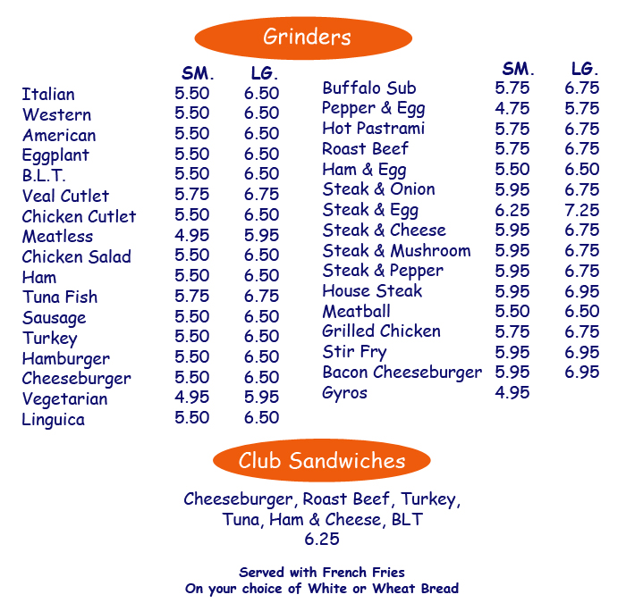 CLICK TO CALL ANY OF OUR LOCATIONS TO ORDER  YOUR GRINDERS